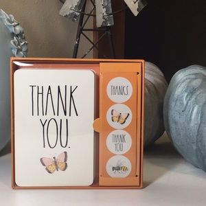 Rae Dunn THANK YOU. Butterfly Note Card Set